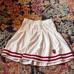 IU Indiana University White Pleated Cheerleading Skirt size XS